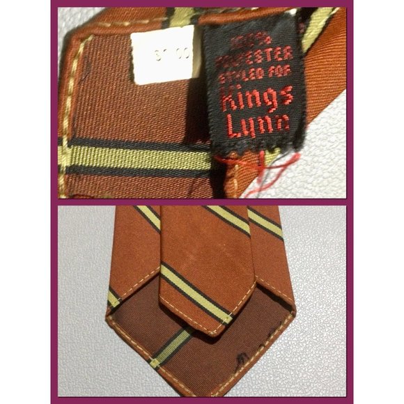 2 Vtg Striped Ties_133 - Picture 3 of 8